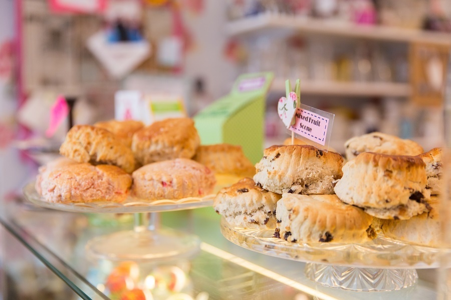 Picture of scones in the Just Grand cafe