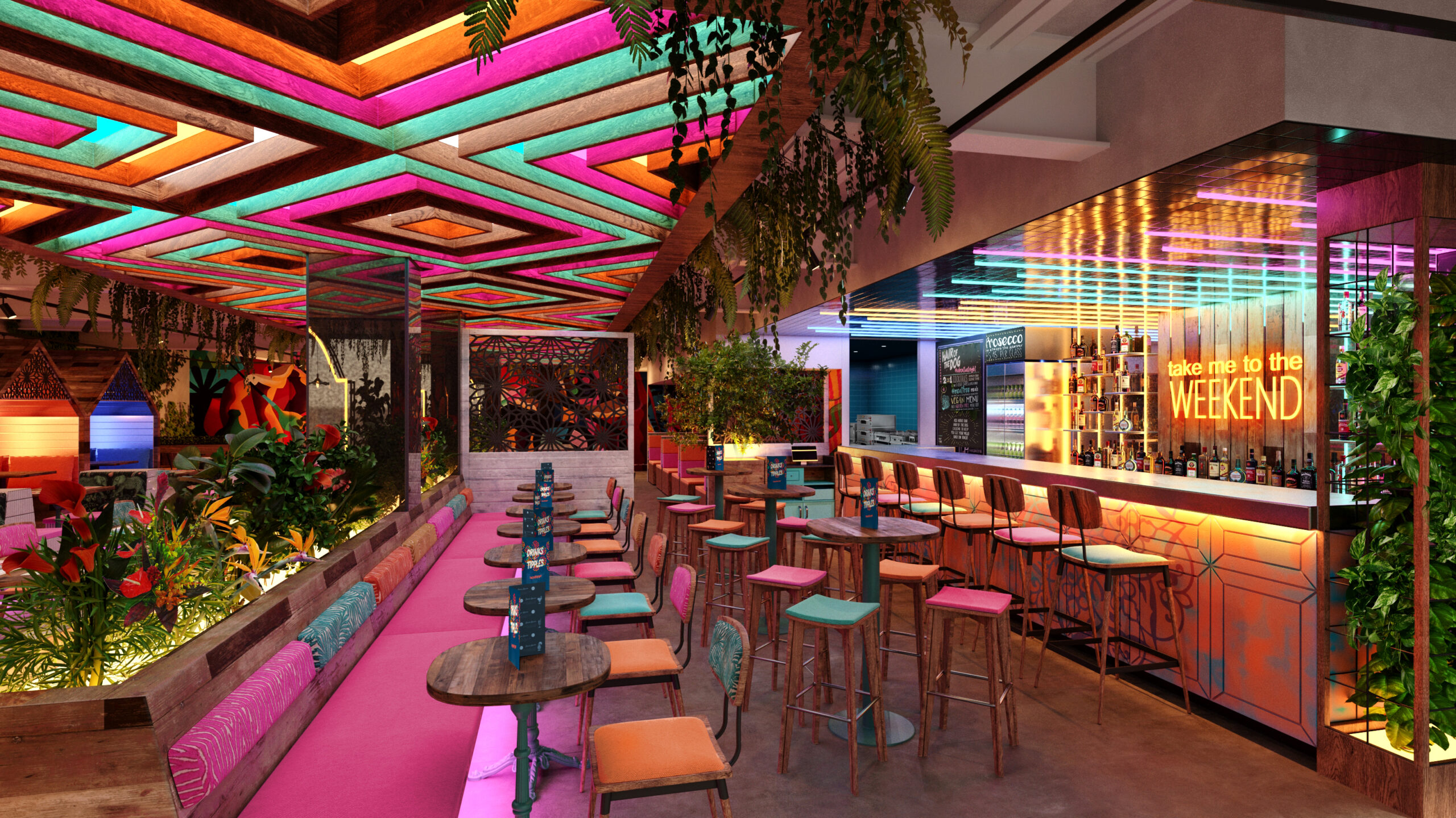 Tamatanga Leeds interior Bar View