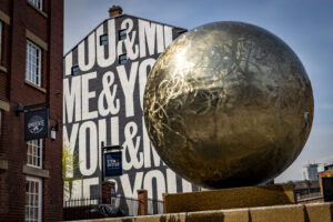 Picture of street art mural called You & Me, Me & You by Anthony Burrill