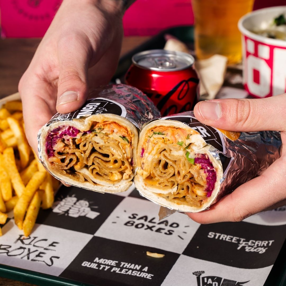 Close up picture of kebabs from Doner Kebab