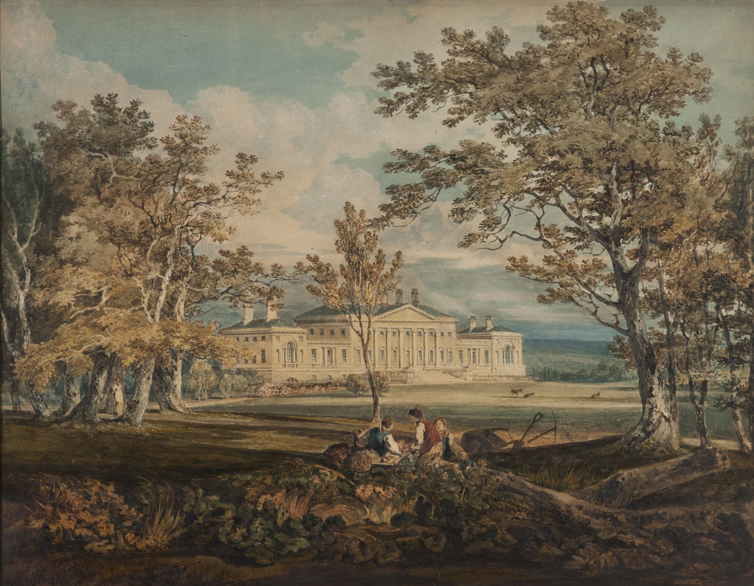 A painting of Harewood House by JMW Turner