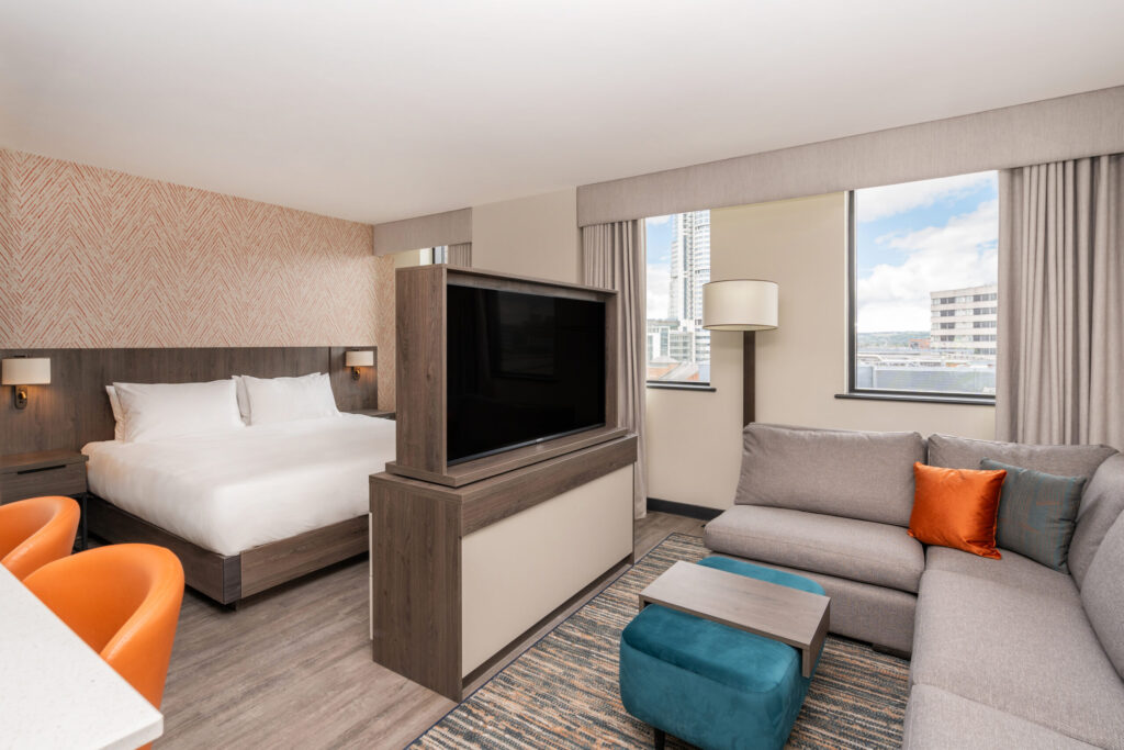 Hyatt Place -Suite Bedroom and Living Room