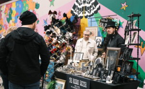 a market stall selling gothic wares