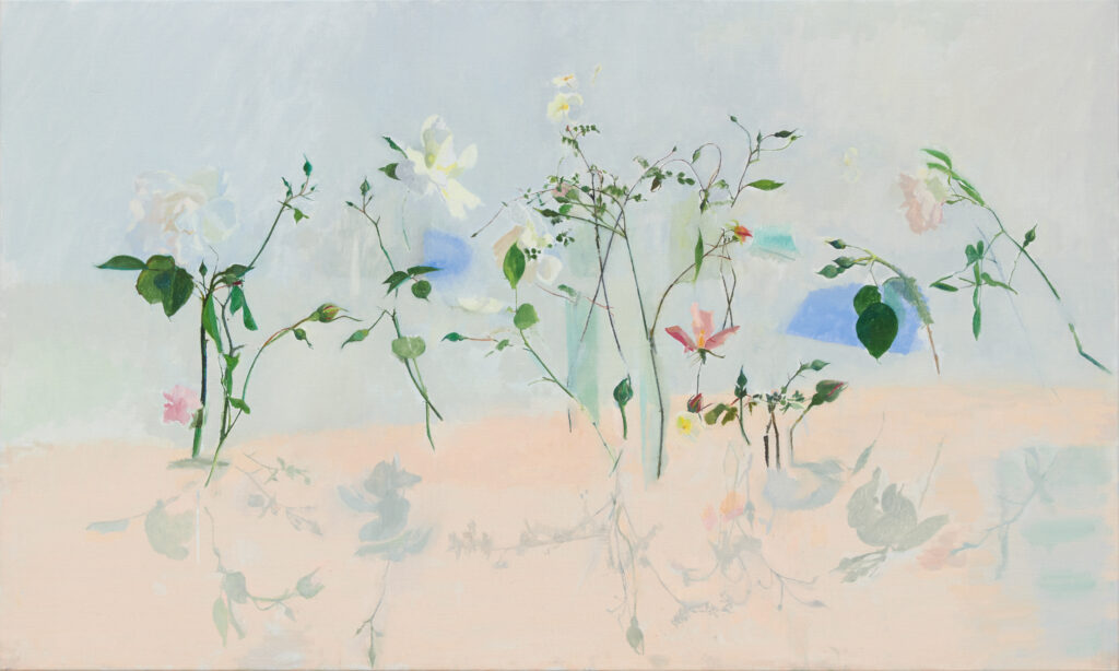 a painting of flowers