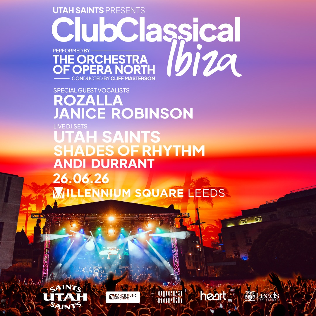 a poster advertising club classical ibiza with the lineup, logos